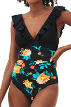 
                        
                          Muat gambar ke penampil Galeri, CUPSHE Women's V Neck One Piece Swimsuit Ruffled Lace Up Monokini
                        
                      