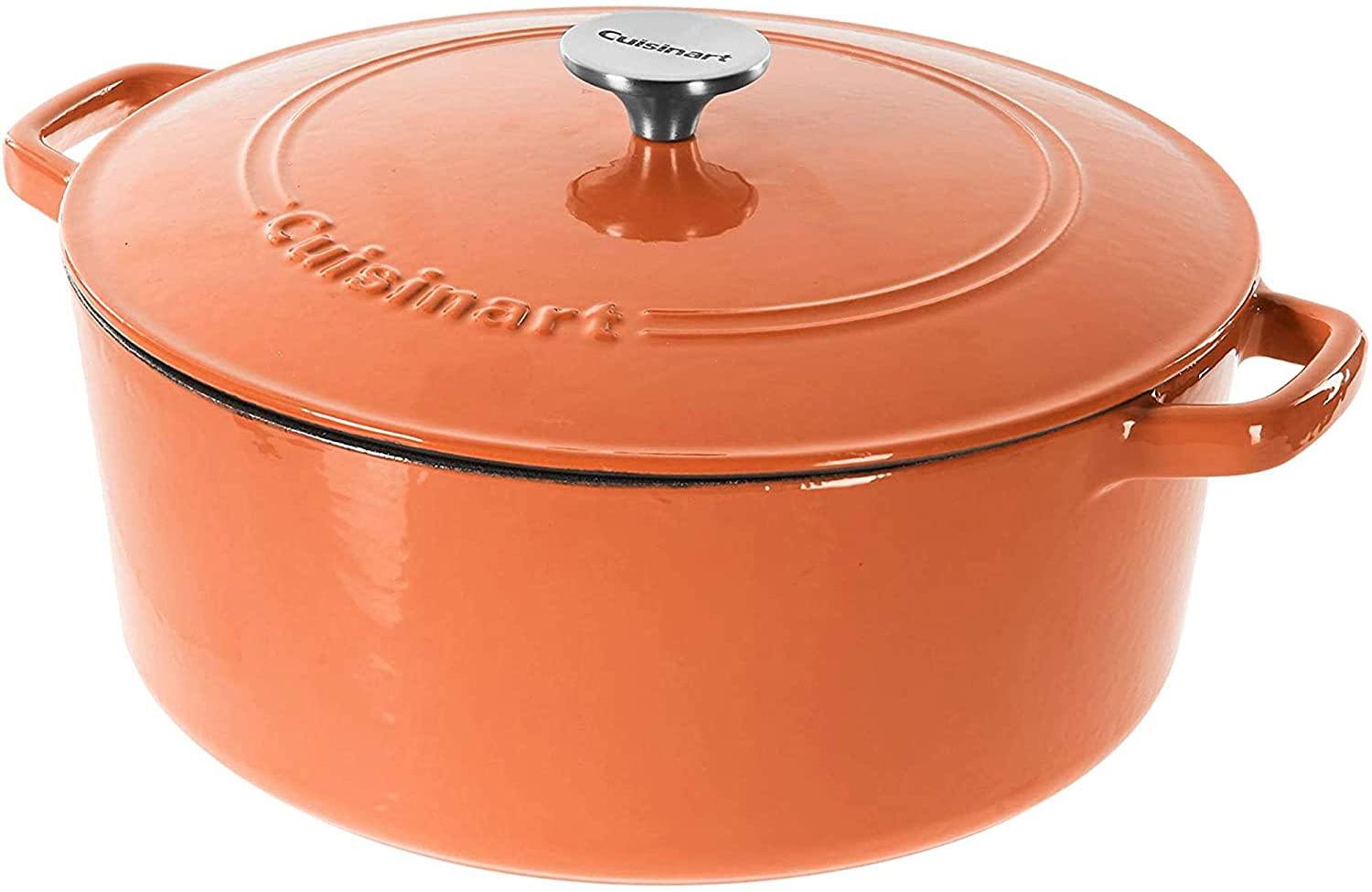 Cuisinart Cast Iron Casserole, Terracotta Orange, 7-Quart - JOY2ESpree