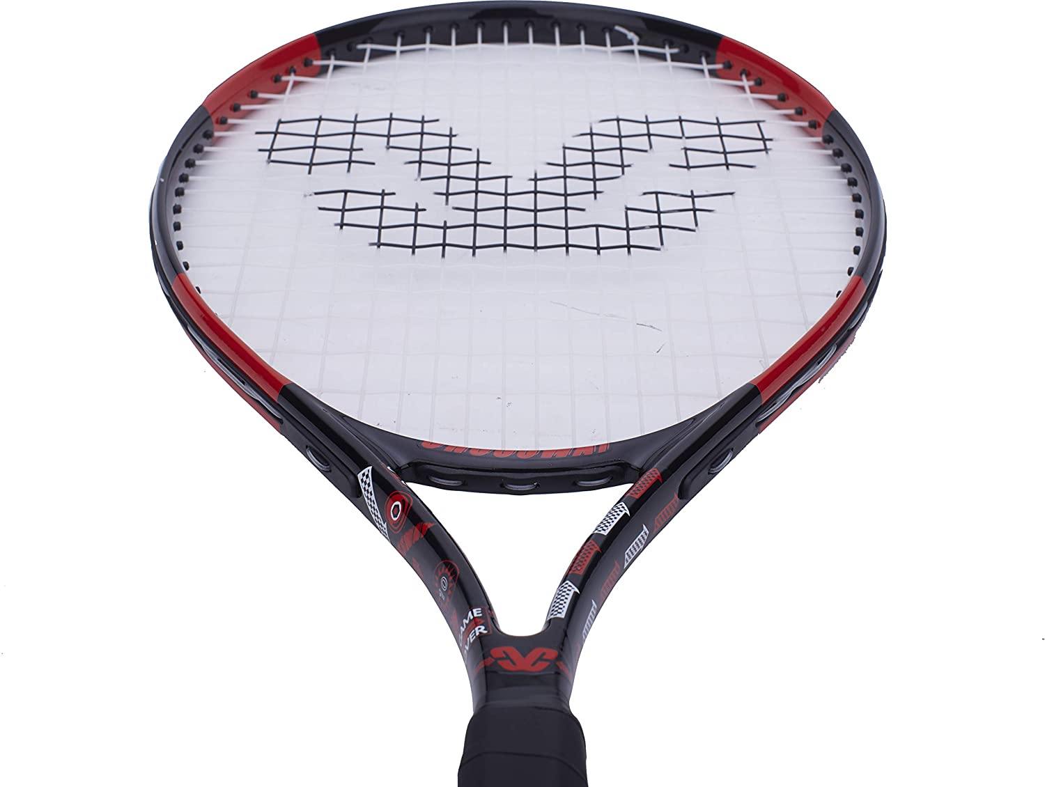 Crossway Sports 23" 25" Junior Tennis Racket 23 Inch 25 Inch Racquet Prestrung Aluminum w/ Youth Foam Training Ball - JOY2ESpree