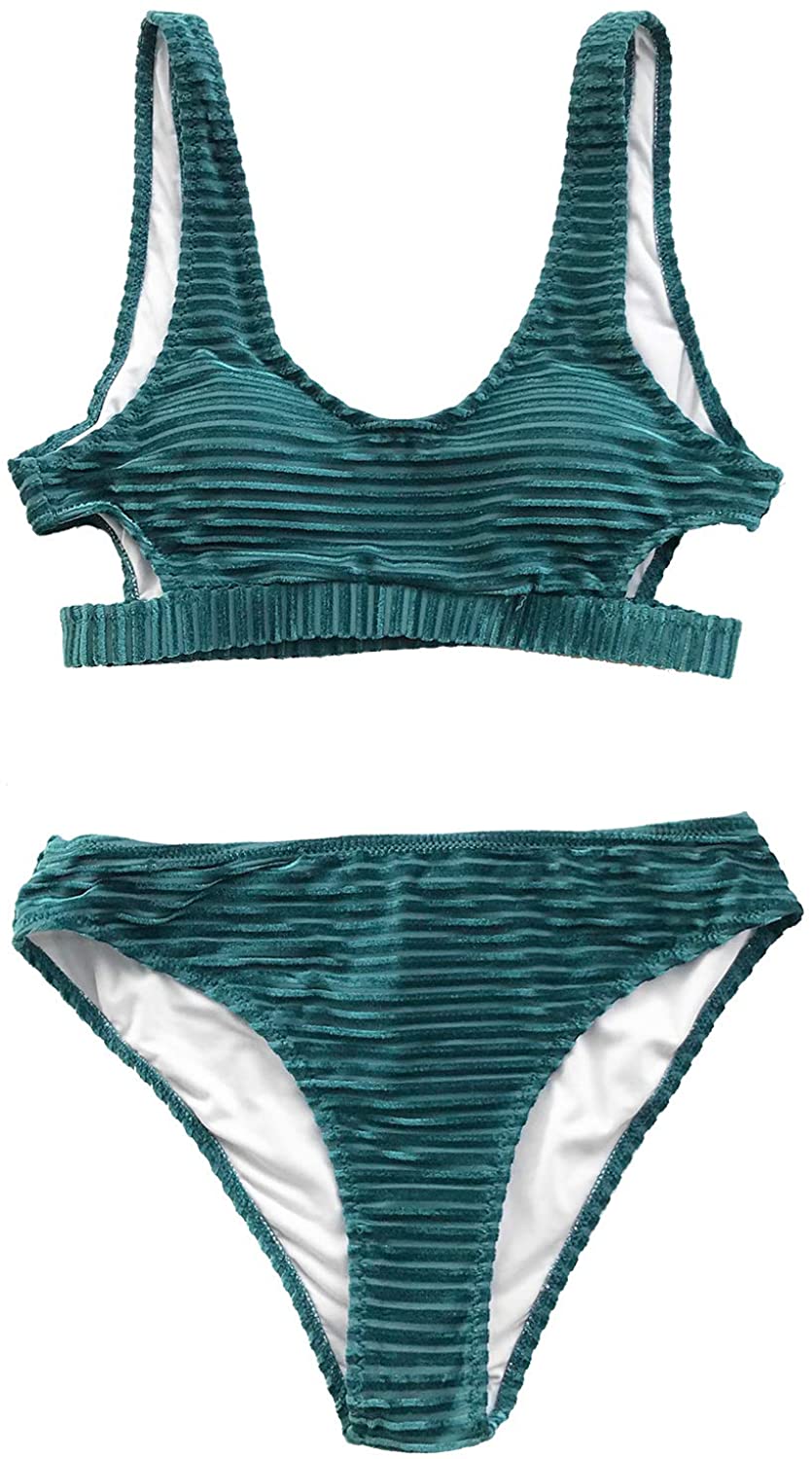 CUPSHE Women's Bikini Swimsuit Cutout Low Waist Two Piece Bathing Suit