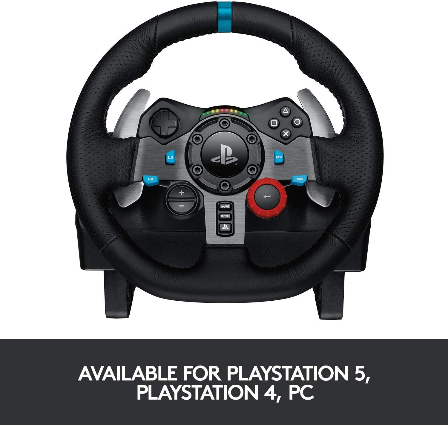 Logitech Dual-Motor Feedback Driving Force G29 Gaming Racing Wheel with Responsive Pedals for PlayStation 5, PlayStation 4 and PlayStation 3 - Black - JOY2ESpree