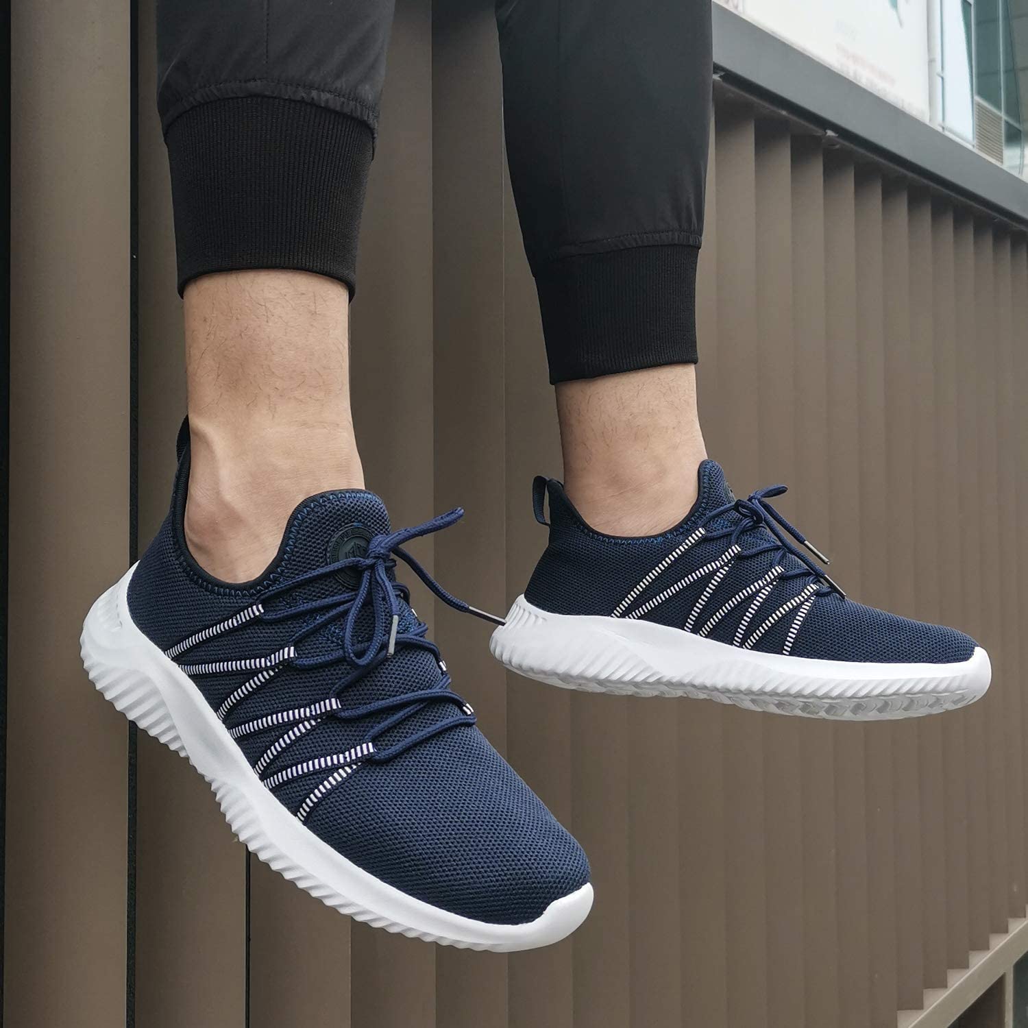 Feethit Mens Slip On Running Shoes Breathable Lightweight Comfortable Fashion Non Slip Sneakers for Men