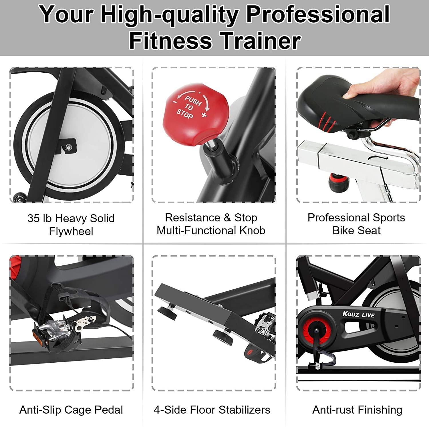 KOUZ LIVE Exercise Bikes Magnetic Resistance, Indoor Stationary Bikes for Home Workout - JOY2ESpree