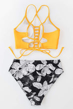 
                        
                          Load image into Gallery viewer, CUPSHE Women’s Bikini Swimsuit Floral Print Lace Up Strappy Two Piece Bathing Suit
                        
                      