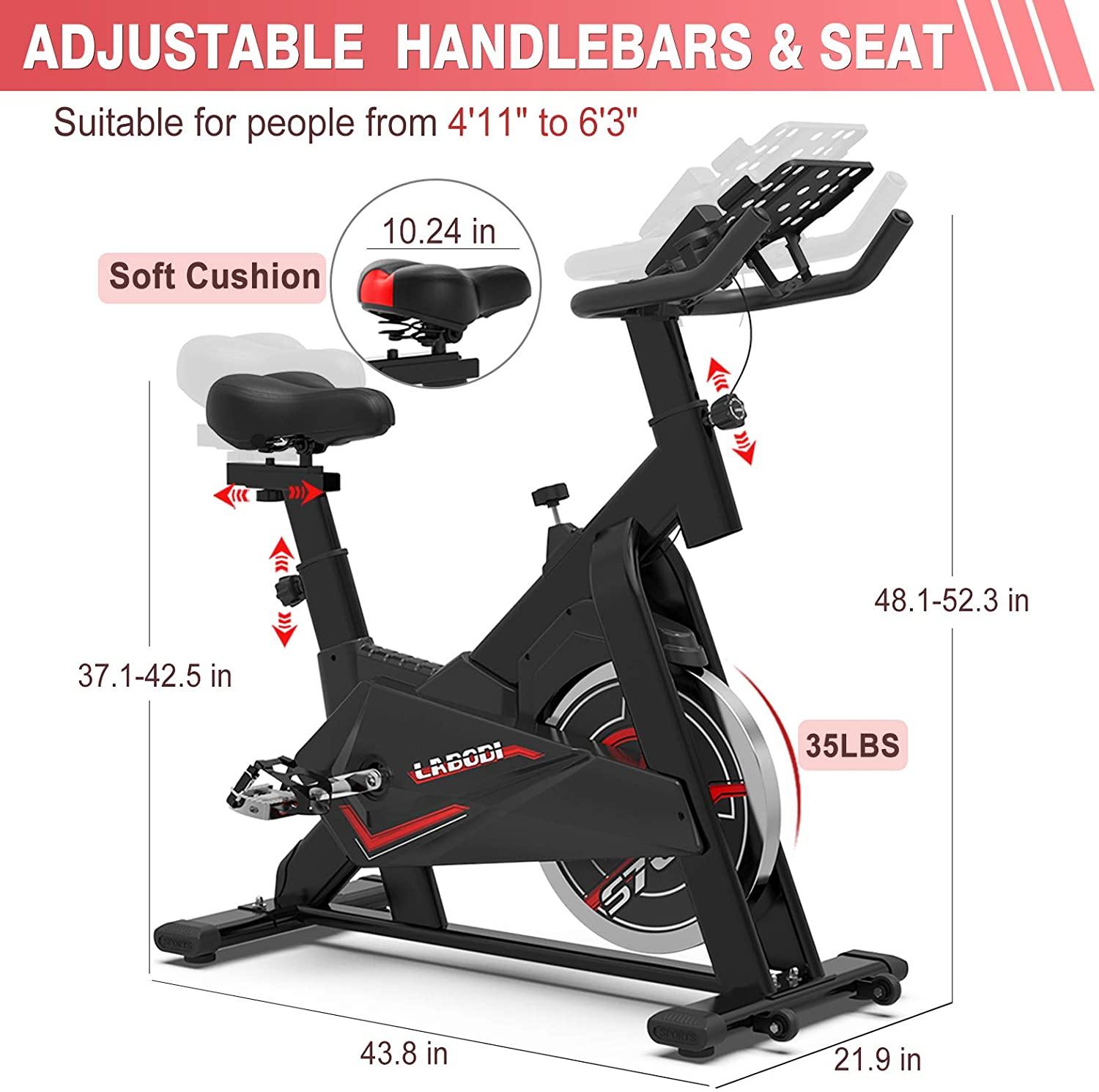 LABODI Exercise Bike, Stationary Indoor Cycling Bike, Cycle Bike for Home Cardio Gym - JOY2ESpree