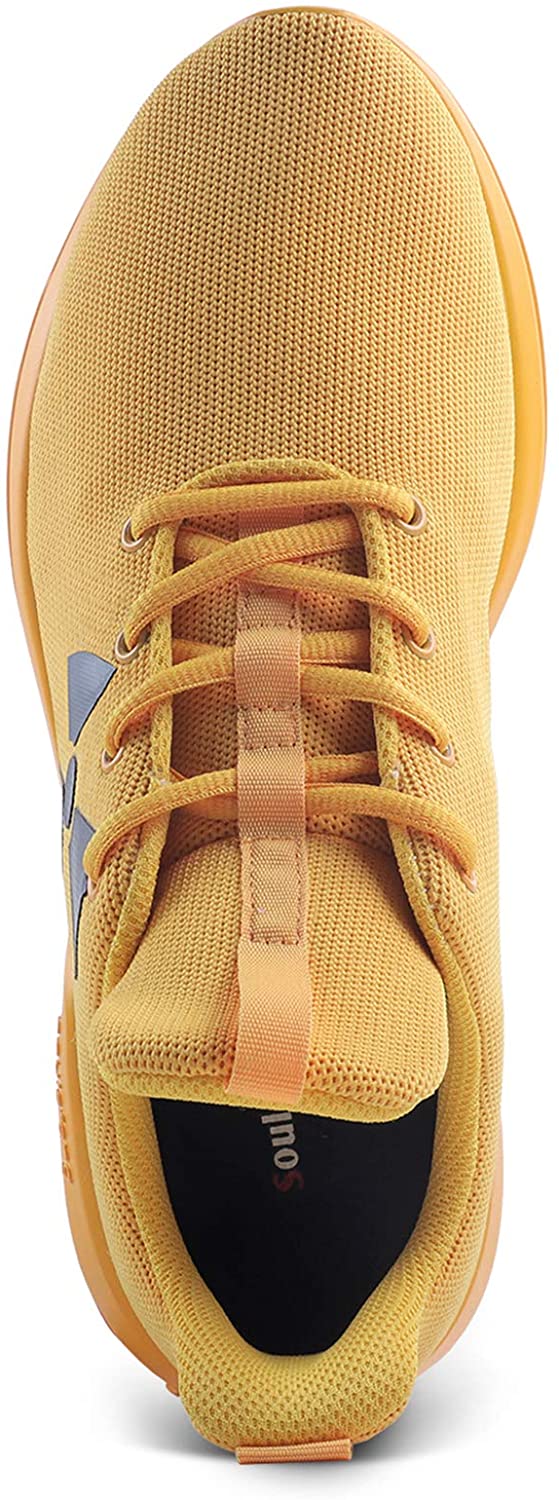 Soulsfeng Mens Running Shoes Mesh Breathable Lightweight Cushioning Training Athletic Sneakers