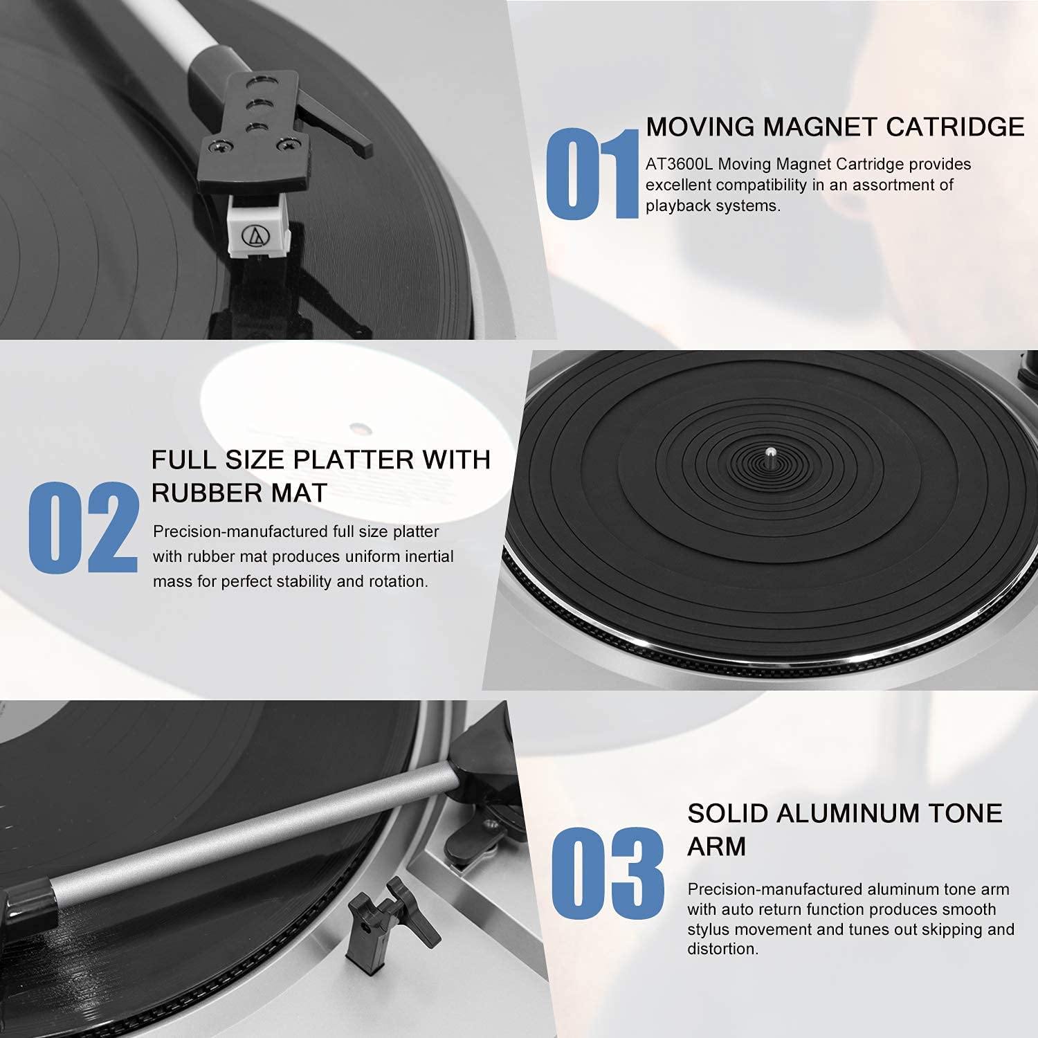 LP&No.1 Bluetooth Record Player with USB Play and Recording - JOY2ESpree