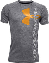 
                        
                          Load image into Gallery viewer, Under Armour Boys' Tech Split Logo Hybrid T-Shirt - JOY2ESpree
                        
                      