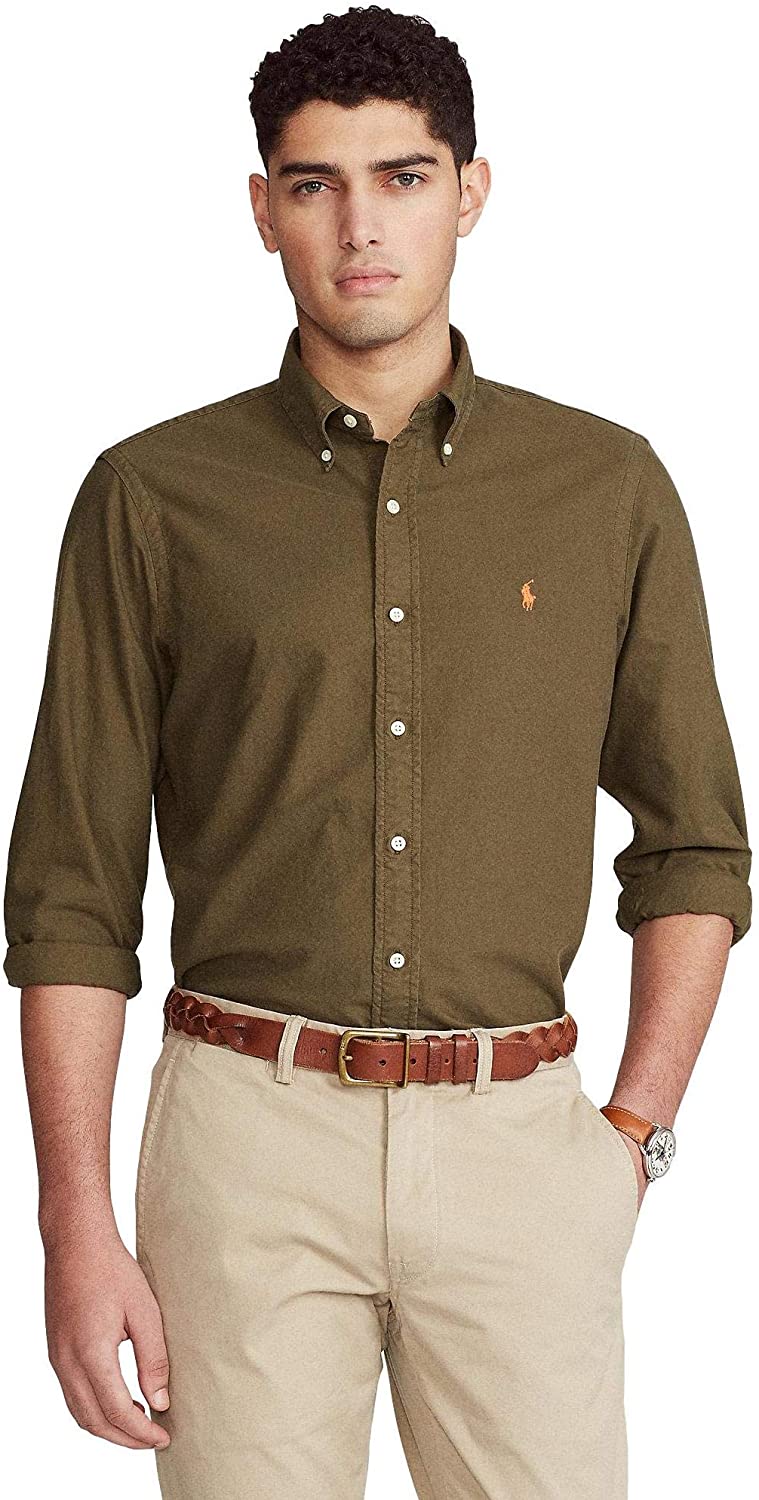 Polo Ralph Lauren Mens Classic Fit Oxford Longsleeve Buttondown Shirt
