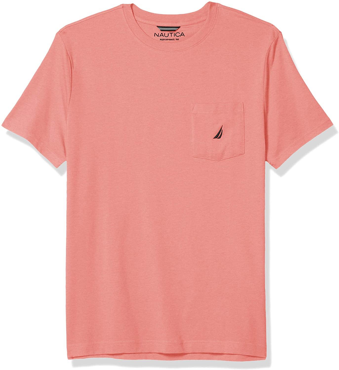 Nautica Men's Solid Crew Neck Short-Sleeve Pocket T-Shirt - JOY2ESpree