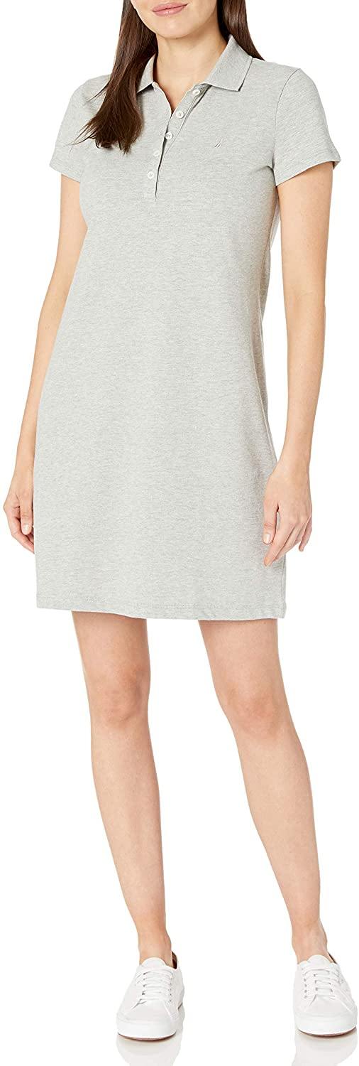 Nautica Women's Easy Classic Short Sleeve Stretch Cotton Polo Dress - JOY2ESpree