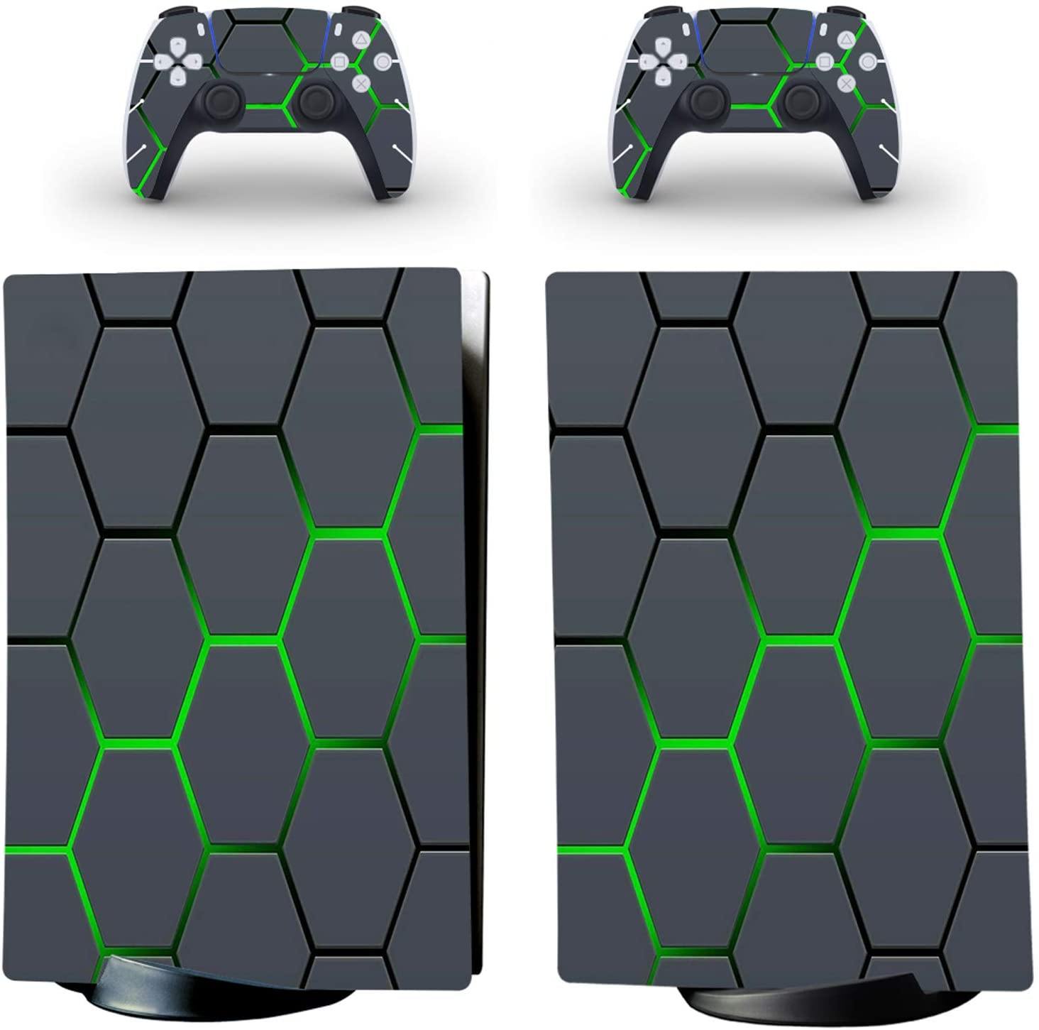gotor Vinyl Skin Decals Cover Sticker for PS5 Playstation 5 Digital Edition Console and 2 Controllers Skins (Playstation 5 Digital Edition, A07) - JOY2ESpree