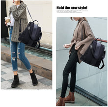 
                        
                          Load image into Gallery viewer, Women Backpack Purse Waterproof Nylon Anti-theft Rucksack Lightweight Shoulder Bag
                        
                      