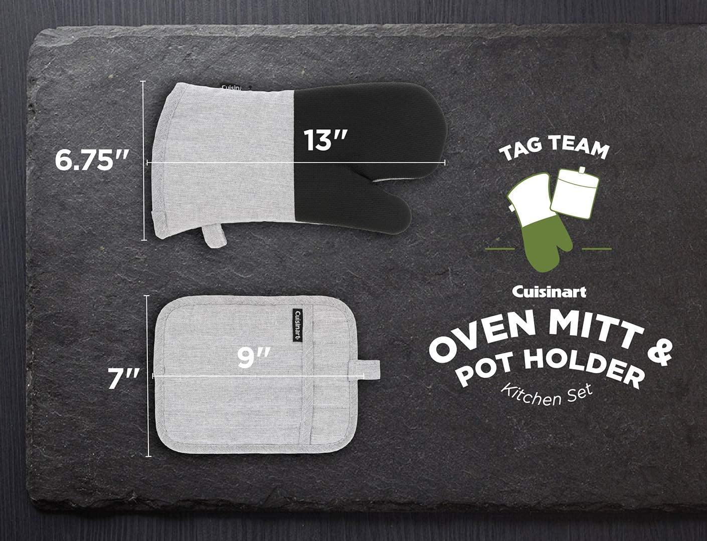 Cuisinart Chambray Neoprene Mini Oven Mitts, 2 Pack – Heat Resistant to 400 F . - JOY2ESpree