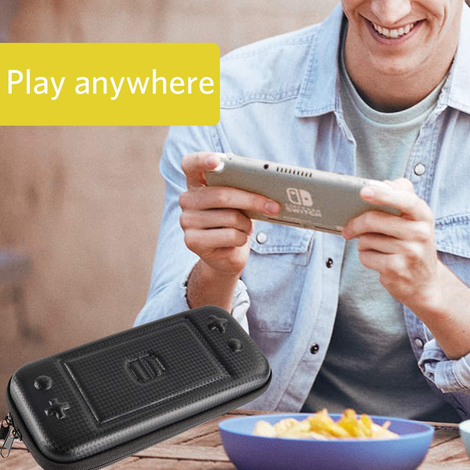 CoBak Carrying Case for Nintendo Switch Lite - with 1 Screen Protector, 1 Grip Case and 4 Thumb Grip Caps. - JOY2ESpree