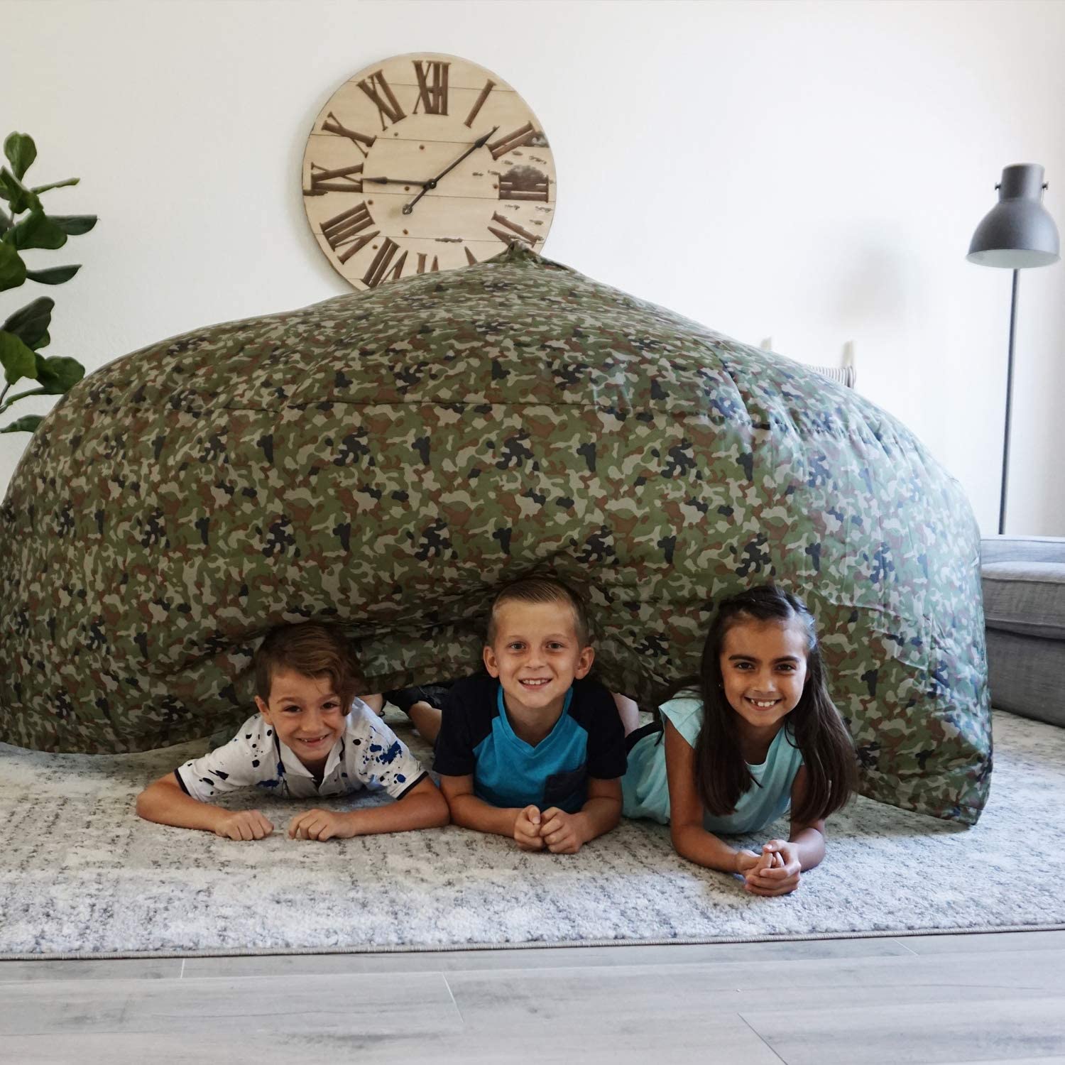 The Original AirFort Build A Fort in 30 Seconds, Inflatable Fort for Kids (Ocean Camo)