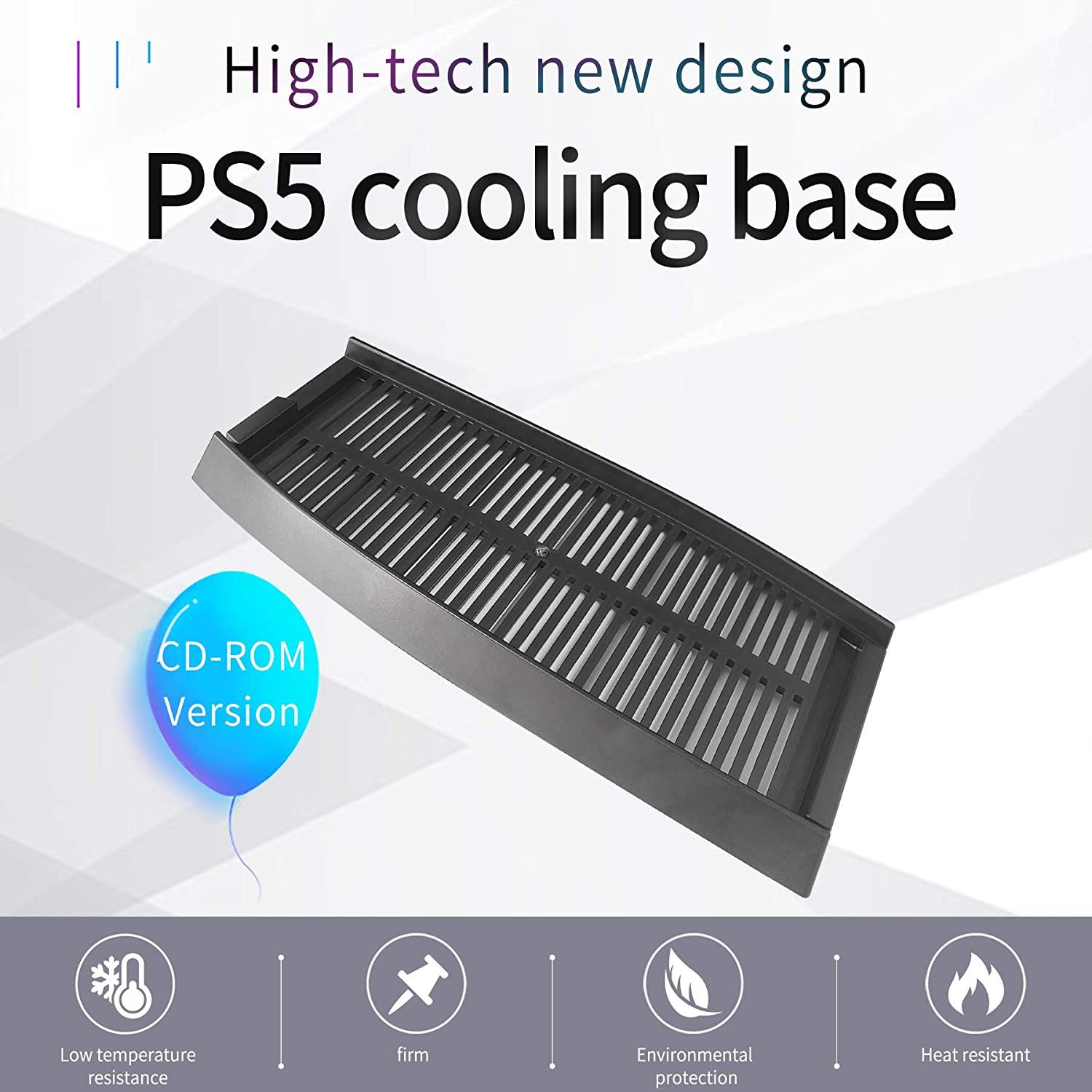Vertical Stand Holder for PS5 Digital Edition, Stand Cooler for Sony Playstation 5 DE Console with Built-in Air Vents and Non-Slip Feet - JOY2ESpree