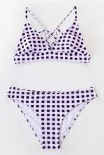
                        
                          Load image into Gallery viewer, CUPSHE Women’s Bikini Swimsuit Stripe V Neck Back Cross Two Piece Bathing Suit
                        
                      