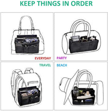 
                        
                          Load image into Gallery viewer, MA STRAP Purse Organizer with Detachable Zipper Pouch Multipurpose Felt Insert Bag Fit Speedy Neverfull Longchamp Tote
                        
                      