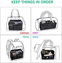 
                        
                          गैलरी व्यूवर में इमेज लोड करें, MA STRAP Felt Insert Organizer Bag Handbag Organizer Insert with Zipper Pouch for Speedy Neverfull Longchamp Tote
                        
                      