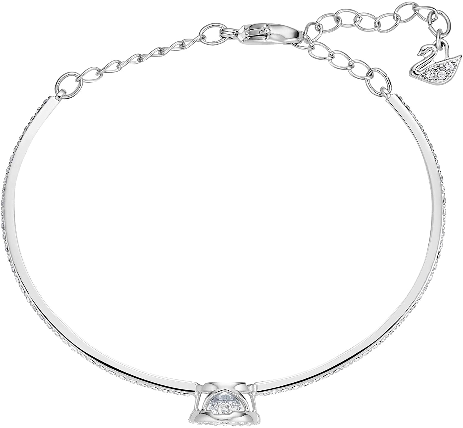 SWAROVSKI Women's Sparkling Dance Round Jewelry Collection, Rhodium Finish, Blue Crystals, Clear Crystals - JOY2ESpree