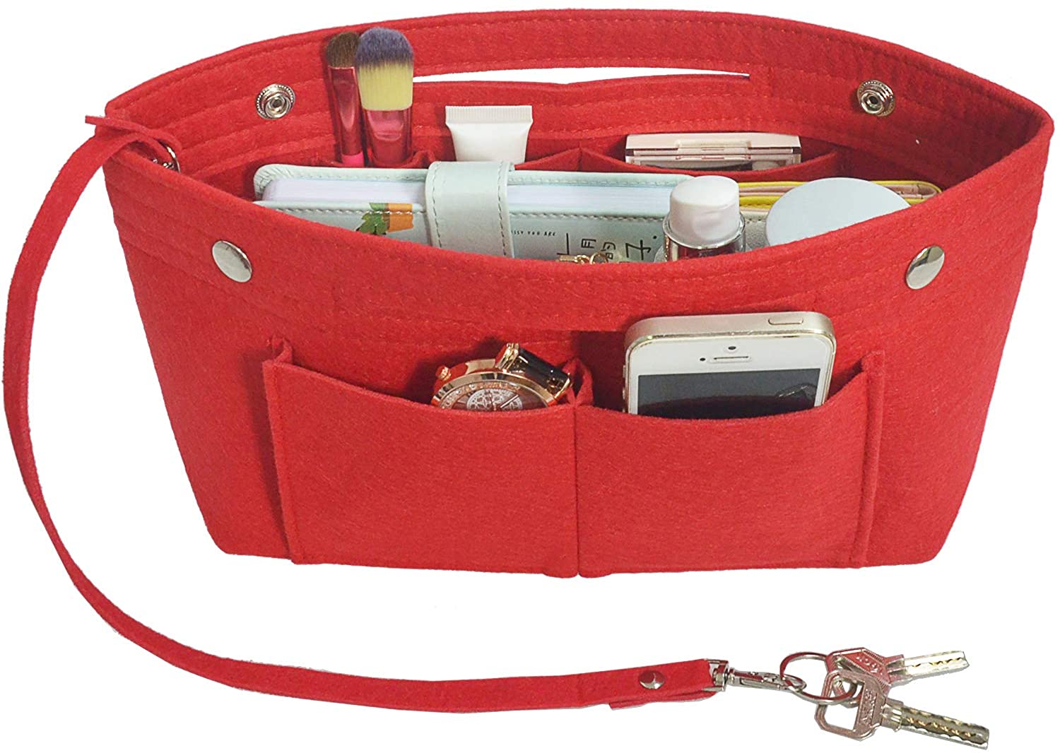 YIICOOLY Felt Tote Handbag Purse Organizer Insert Divider Shaper Bag in Bag