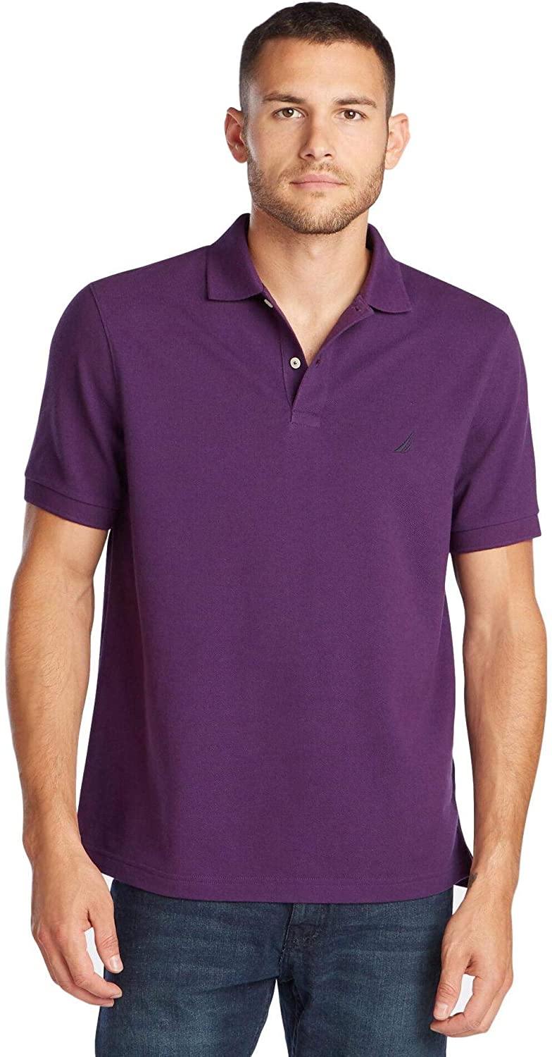 Nautica Men's Classic Fit Short Sleeve Solid Soft Cotton Polo Shirt - JOY2ESpree