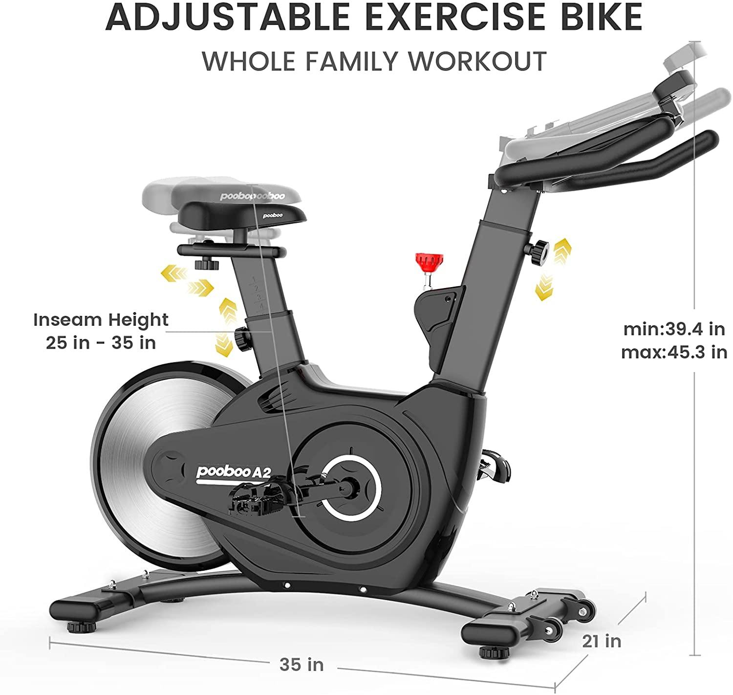 L NOW Exercise Bike Indoor Cycling Bike Belt Drive Stationary Bike - JOY2ESpree