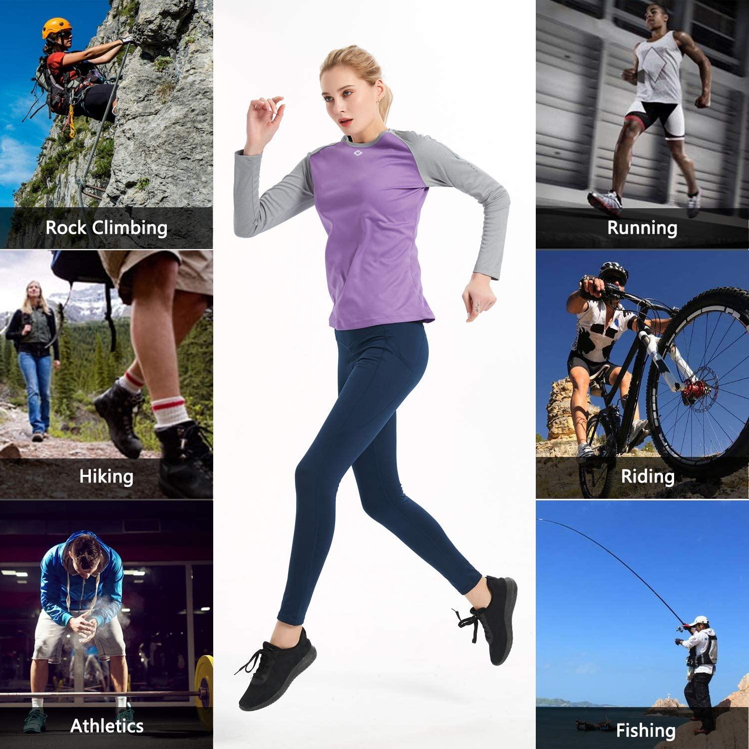 Women's UPF 50+ Sun Protection Hiking Shirts Long Sleeve Quick Dry Rashguard Athletic Running Fishing Shirts - JOY2ESpree