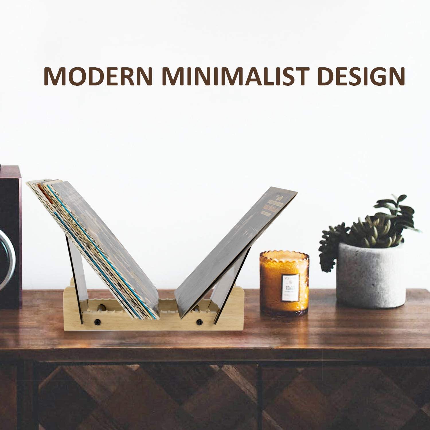 siemsove Vinyl Record Storage Holder-Showcase Your Favorite LPs - JOY2ESpree