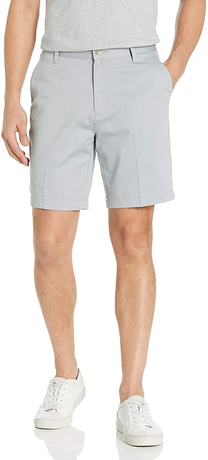 Nautica Men's Classic Fit Flat Front Stretch Solid Chino Deck Short - JOY2ESpree