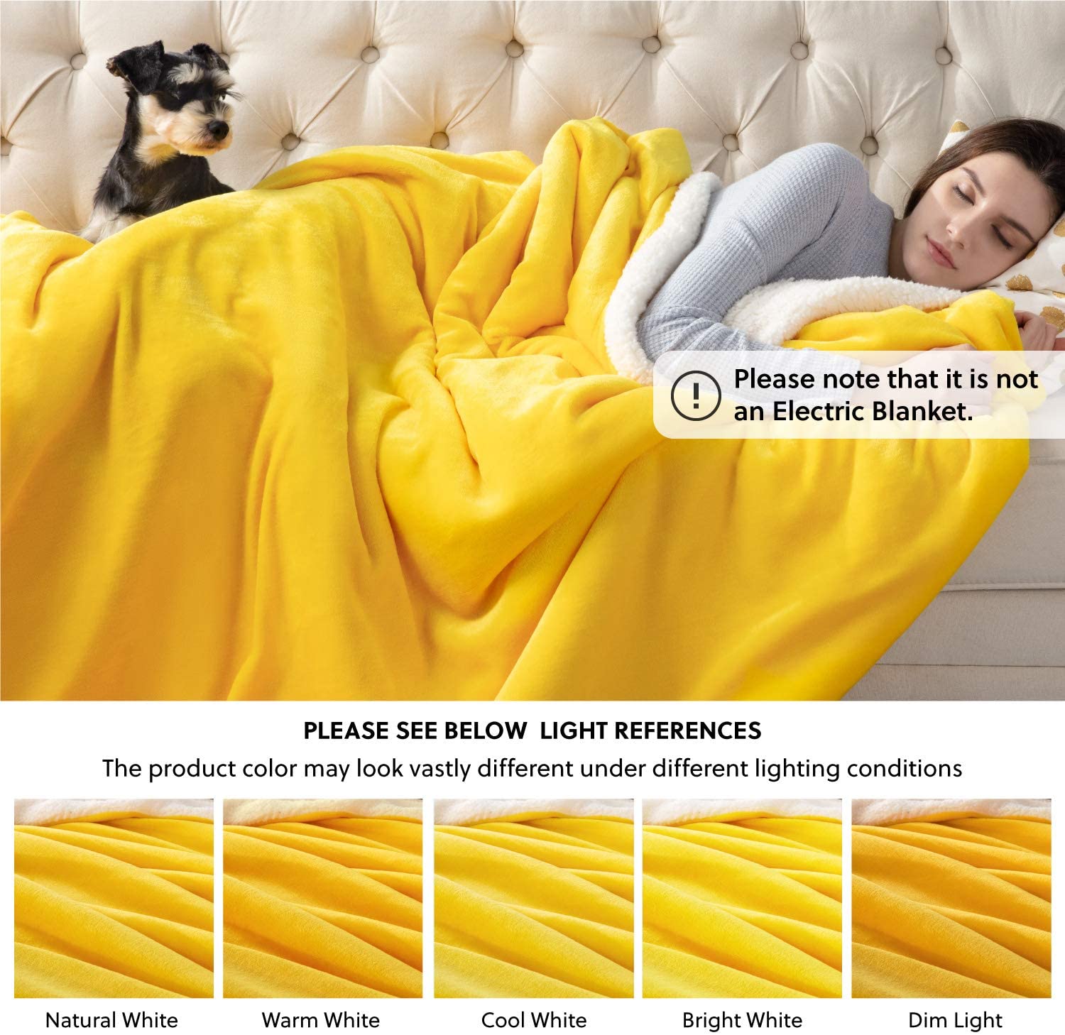 Bedsure Sherpa Fleece Blanket Throw Size Navy Lightweight Super Soft Cozy Luxury Bed Blanket Microfiber