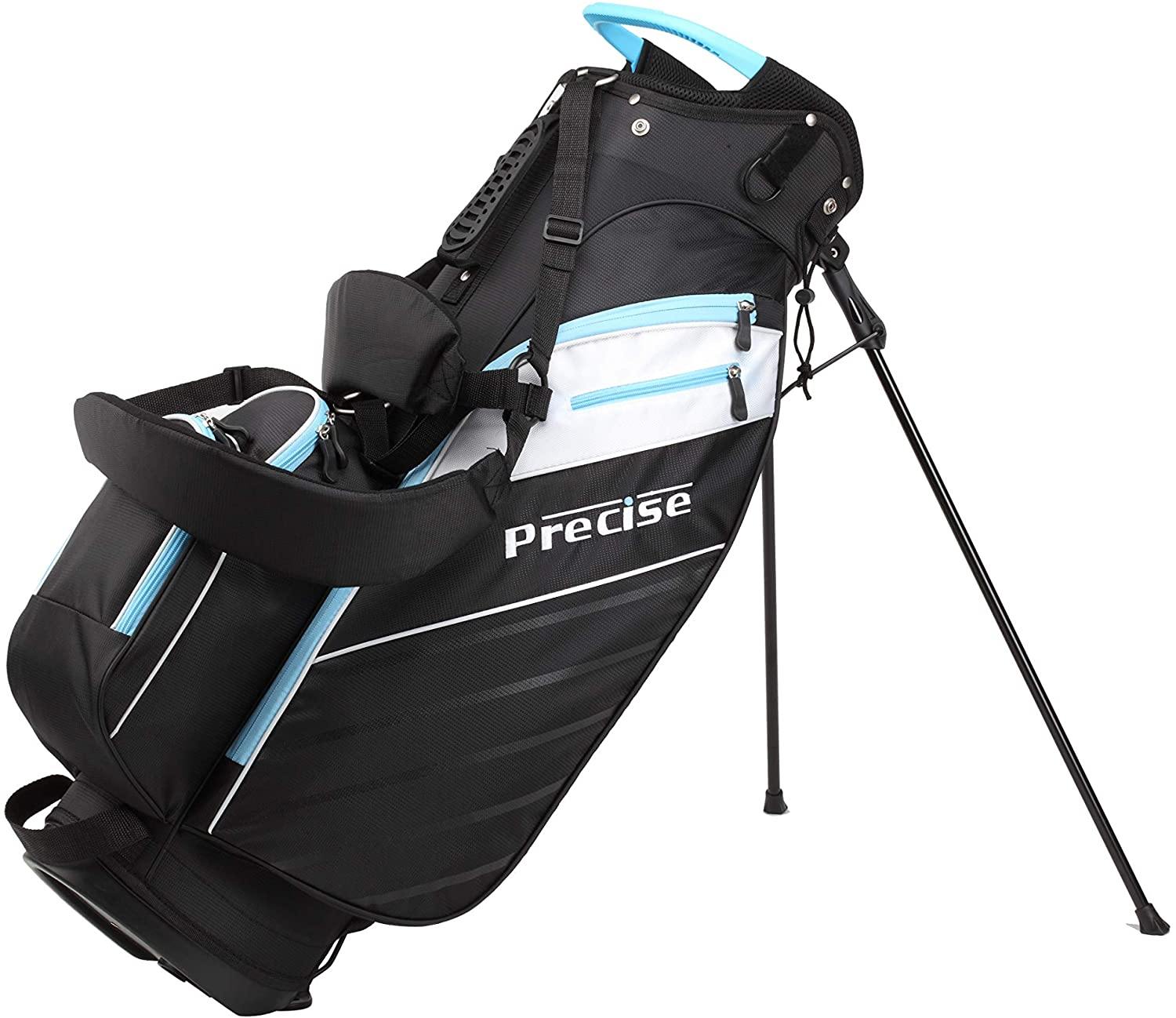 Precise AMG Ladies Womens Complete Golf Clubs Set Includes Driver, Fairway, Hybrid, 6-PW Irons, Putter, Stand Bag, 3 H/C's - Choose Color and Size! - JOY2ESpree