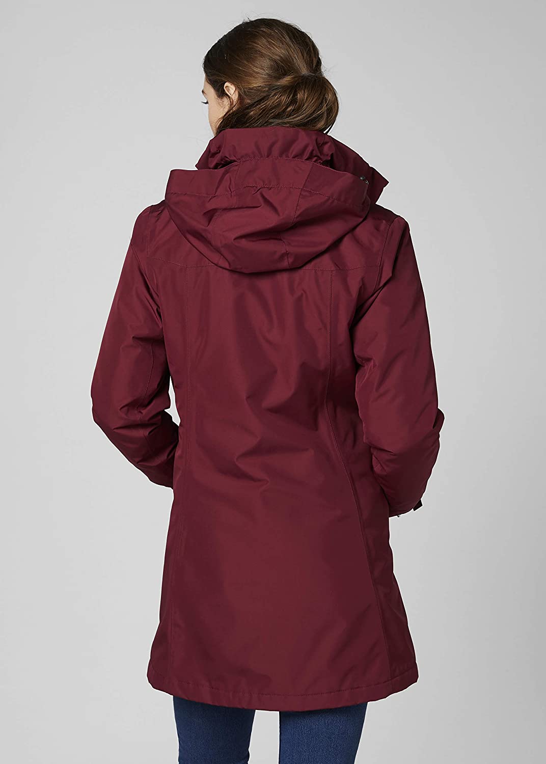 Helly-Hansen Womens Aden Insulated Waterproof Windproof Breathable Long Length Packable Hood Rain Coat Jacket