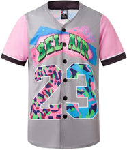 
                        
                          Muat gambar ke penampil Galeri, MOLPE 90s Hip Hop Clothing for Men and Women, Unisex Bel Air 23 Baseball Jersey, Mens Printed Urban Shirts for Party
                        
                      