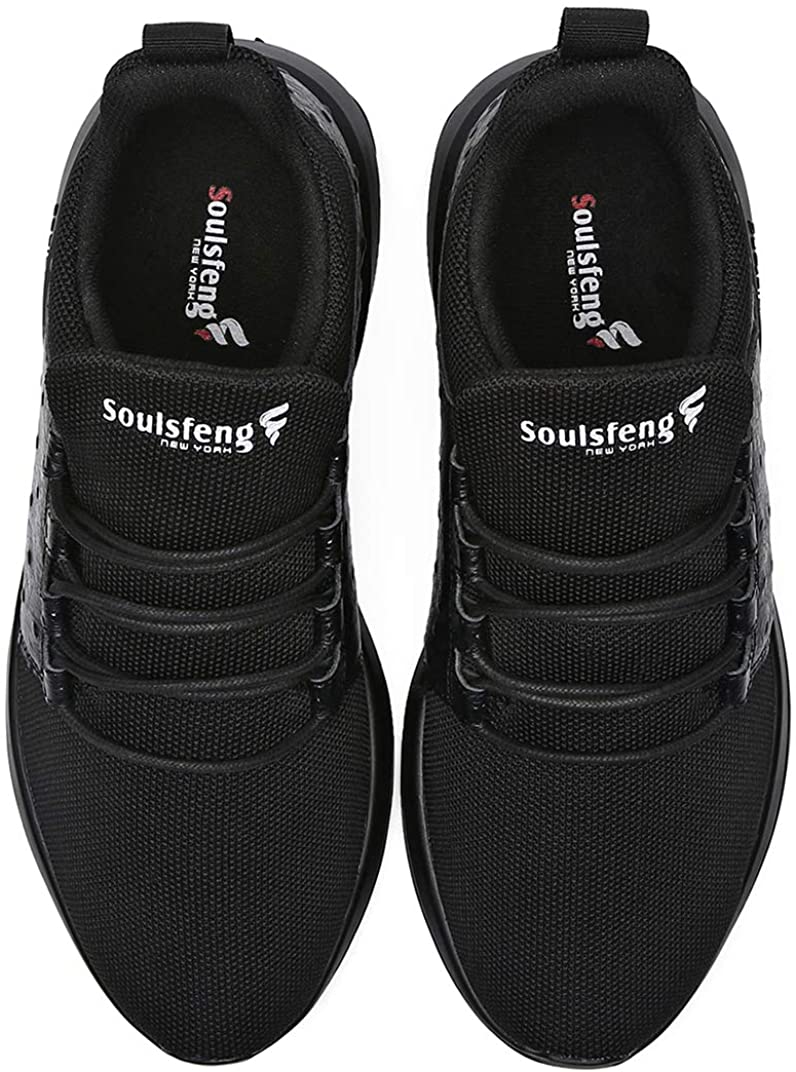 Soulsfeng Mens Running Shoes Mesh Breathable Lightweight Cushioning Training Athletic Sneakers
