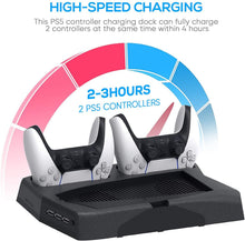 
                        
                          Muat gambar ke penampil Galeri, Vertical Stand for Playstation 5 with Cooling Fan Charging Station - JOY2ESpree
                        
                      
