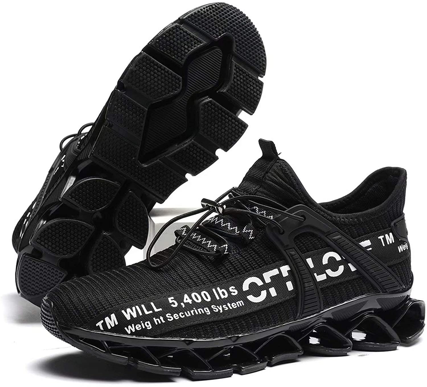 Pozvnn Mens Blade Sneakers Athletic Running Shoes Non Slip Walking Fashion Tennis Shoes