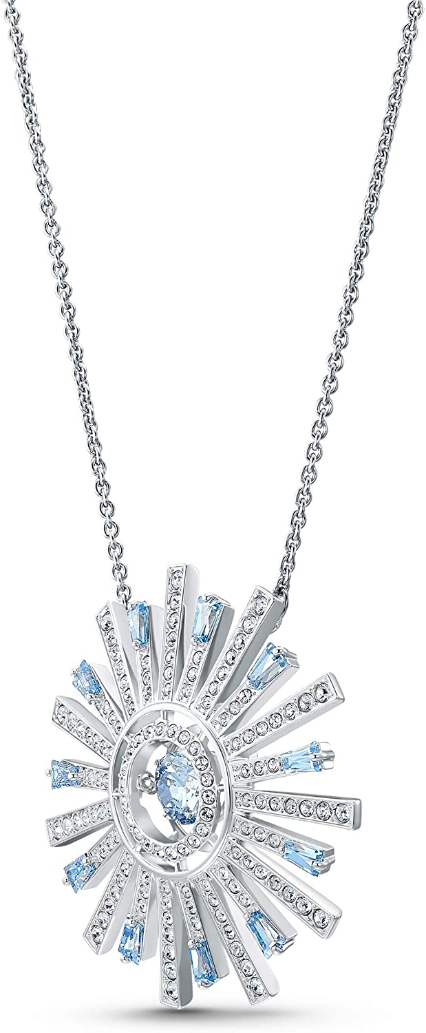 SWAROVSKI Women's Sunshine Jewelry Collection, Rhodium Finish, Blue Crystals, Clear Crystals - JOY2ESpree