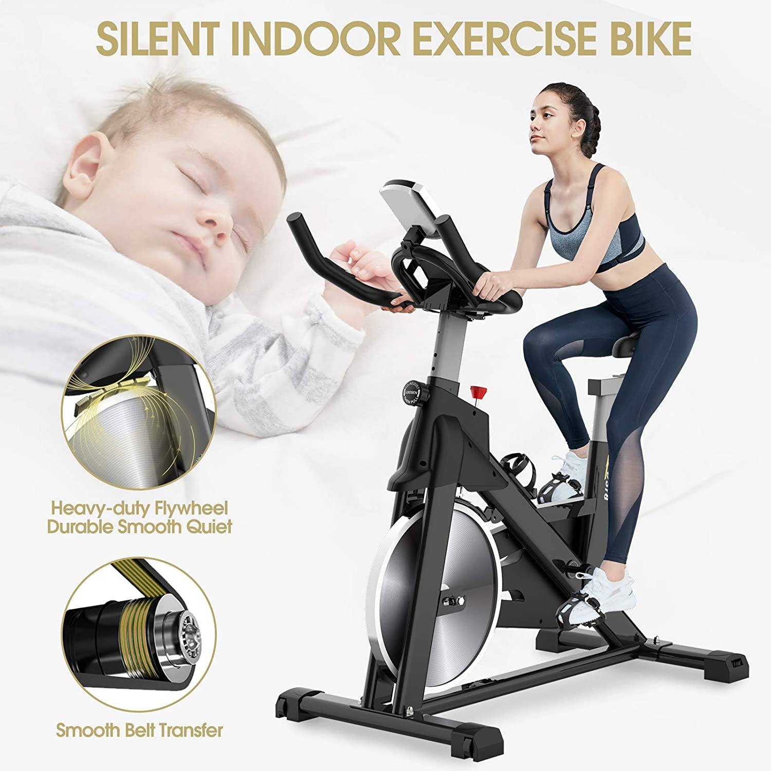 pooboo Magnetic Exercise Bike Indoor Cycling Bike Stationary - JOY2ESpree