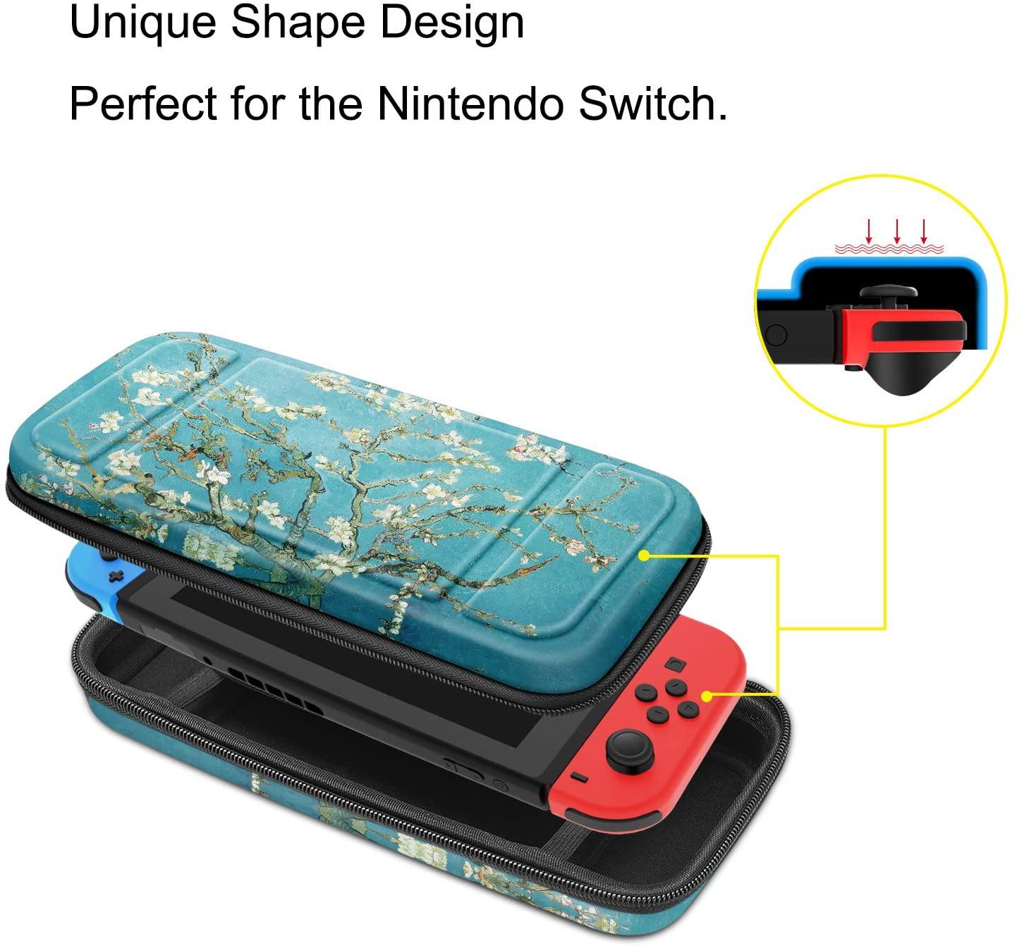 Fintie Carry Case for Nintendo Switch - [Shockproof] Hard Shell Protective Cover Travel Bag w/10 Game Card Slots - JOY2ESpree