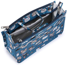 
                        
                          Load image into Gallery viewer, BTSKY New Printing Handbag Organizers Inside Purse Insert-High Capacity 13 Pockets Bag Tote Organizer with Handle Peacock Flower
                        
                      