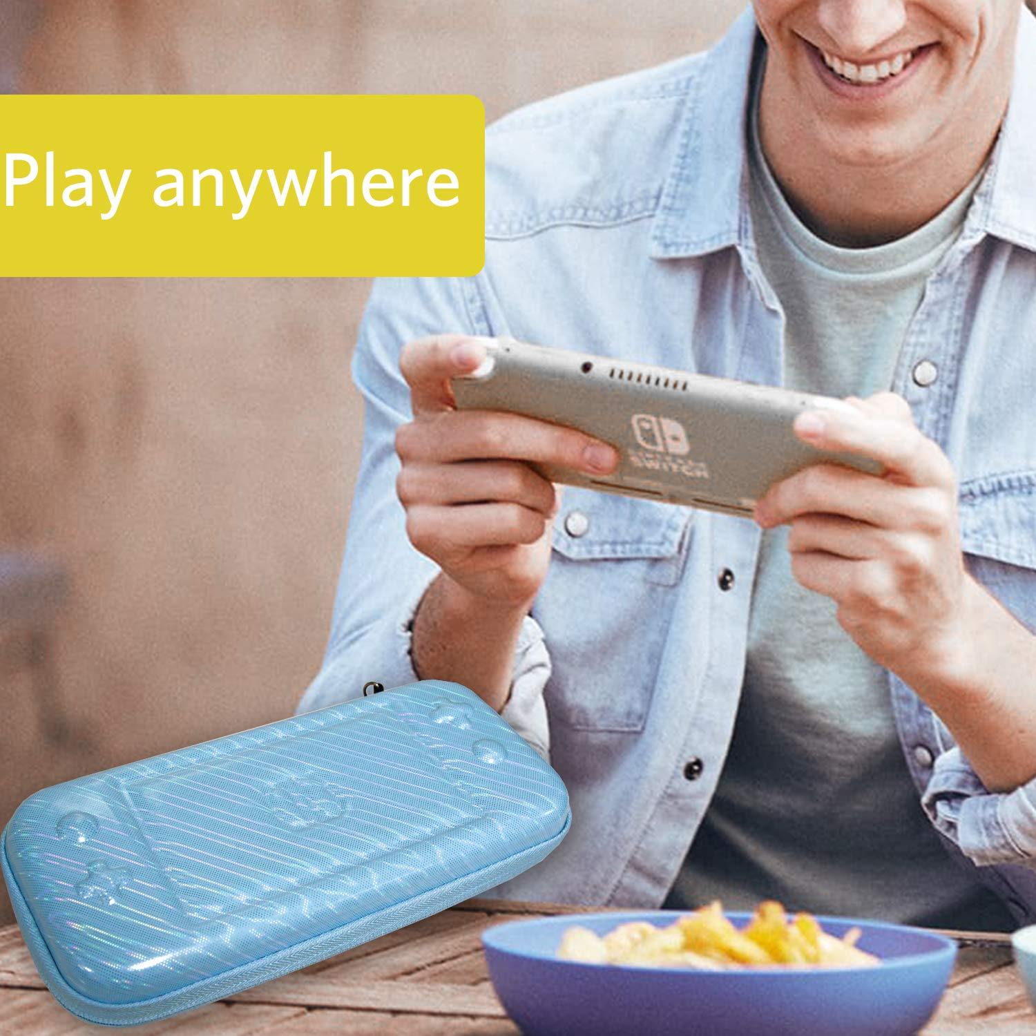 CoBak Carrying Case for Nintendo Switch Lite - with 1 Screen Protector, 1 Grip Case and 4 Thumb Grip Caps. - JOY2ESpree