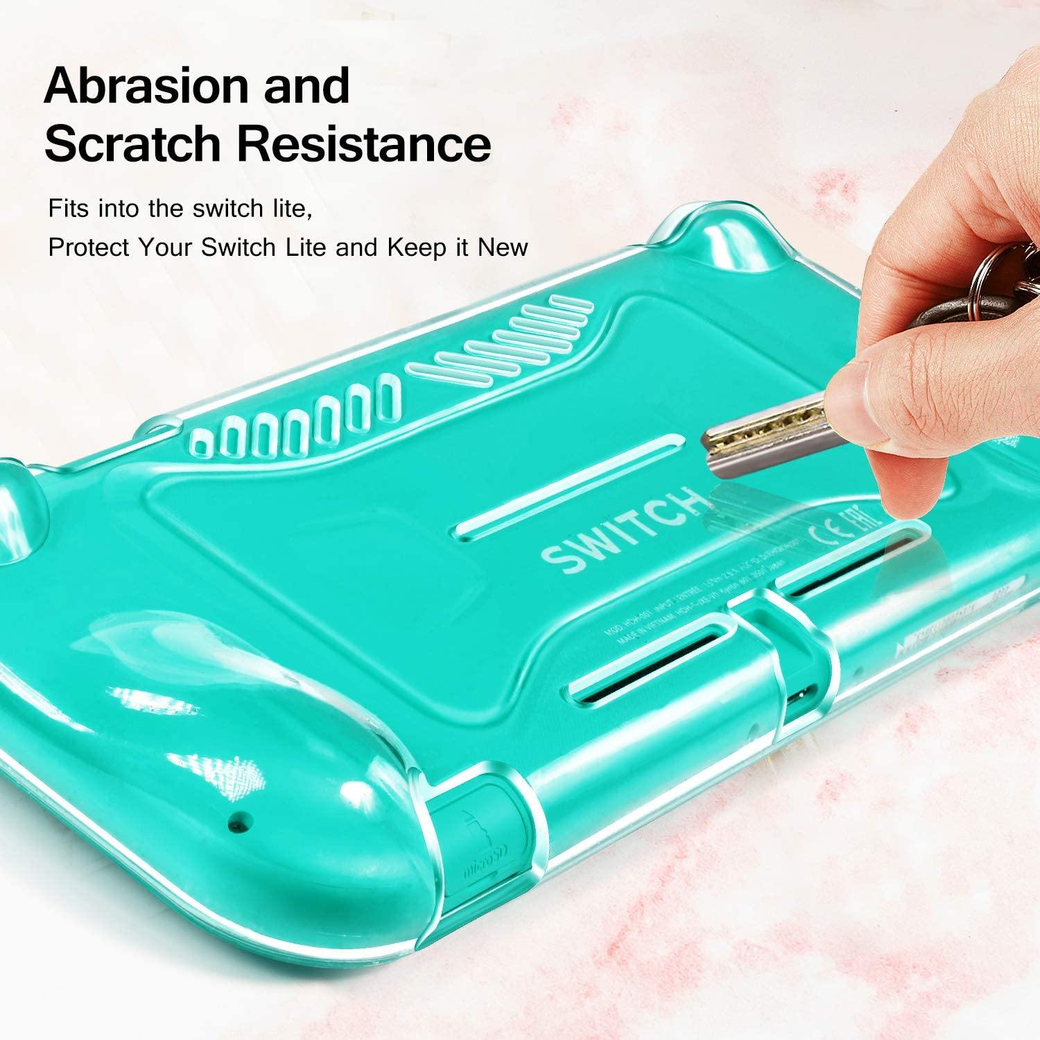 iVoler Protective TPU Glitter Case for Nintendo Switch Lite 2019 with 2 Pack Tempered Glass Screen Protector - JOY2ESpree