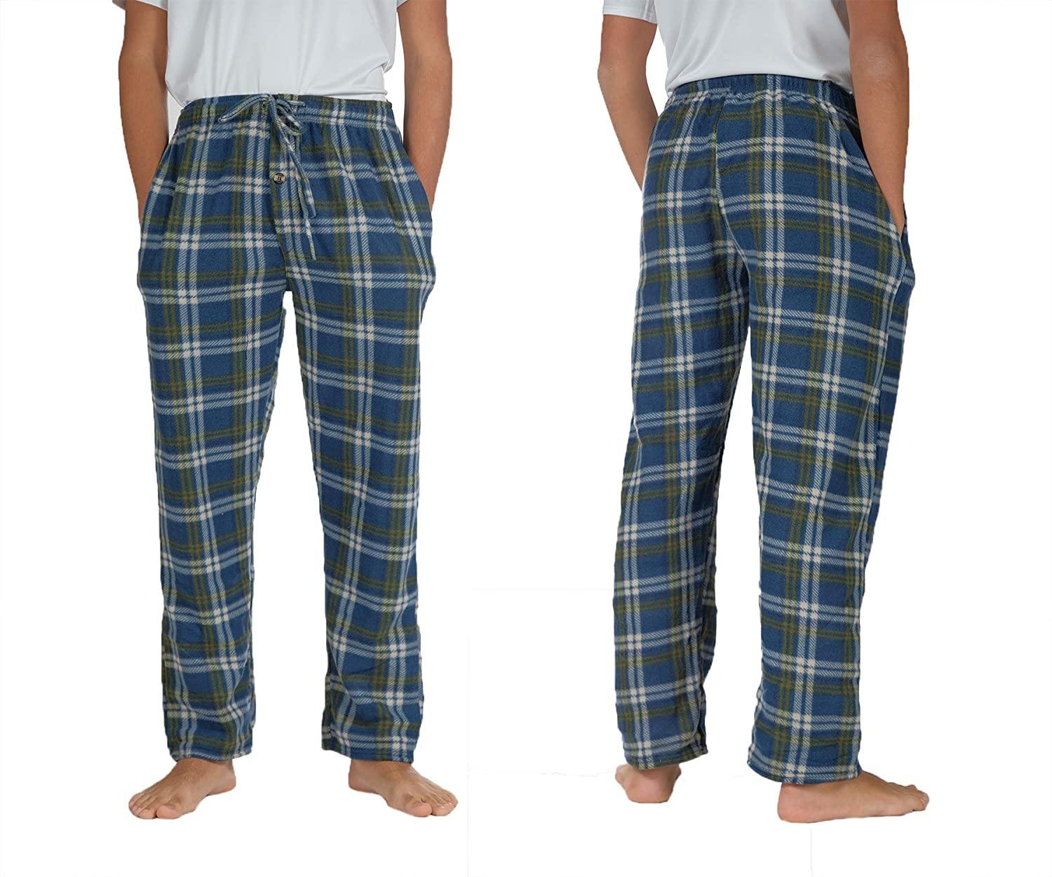 Real Essentials 3 Pack Boys Pajama Pants Super Soft Fleece PJ Lounge Bottoms for Kids - JOY2ESpree