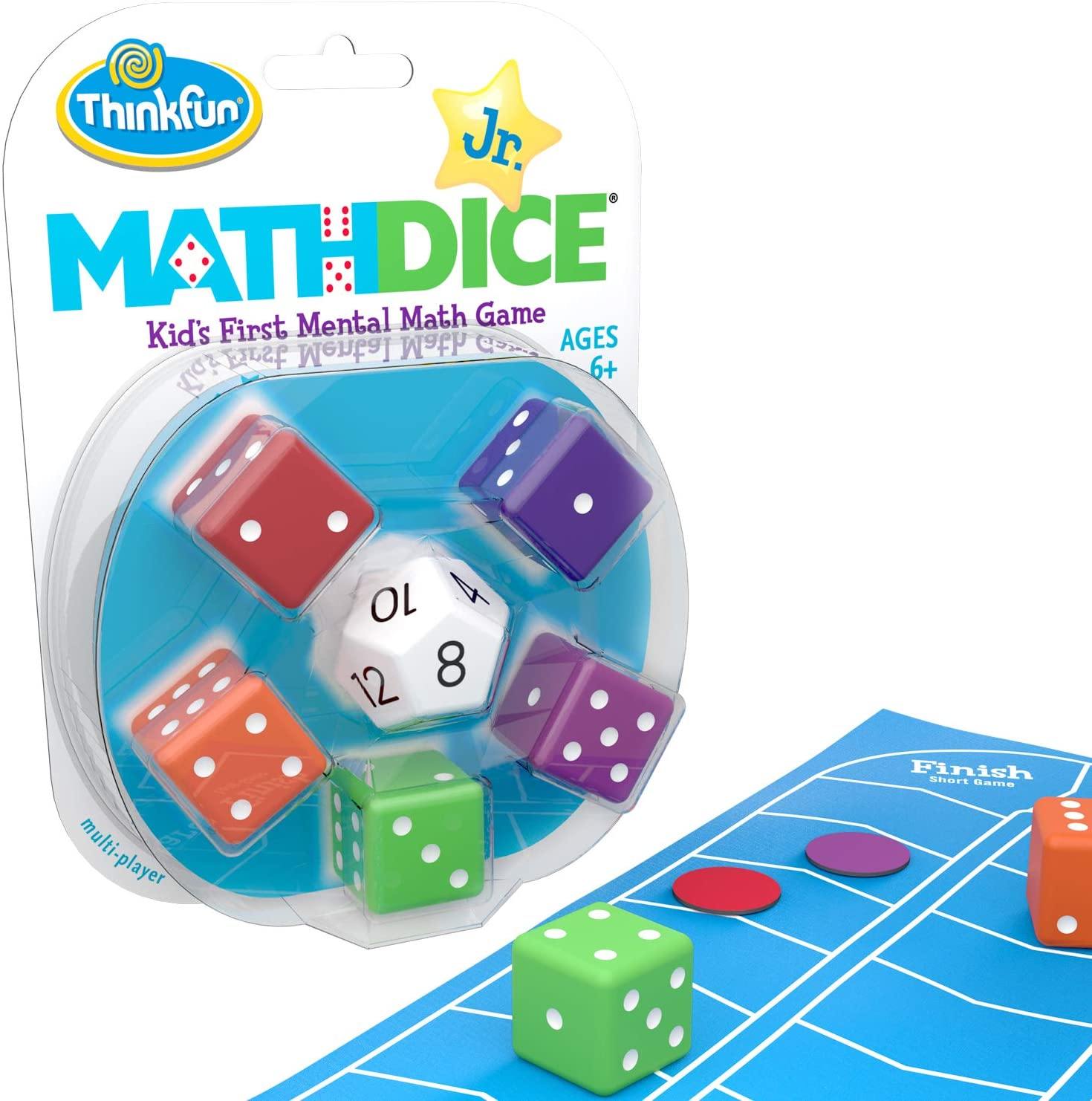 Think Fun Math Dice Junior Game for Boys and Girls Age 6 and Up - Teachers Favorite and Toy of the Year Nominee - JOY2ESpree