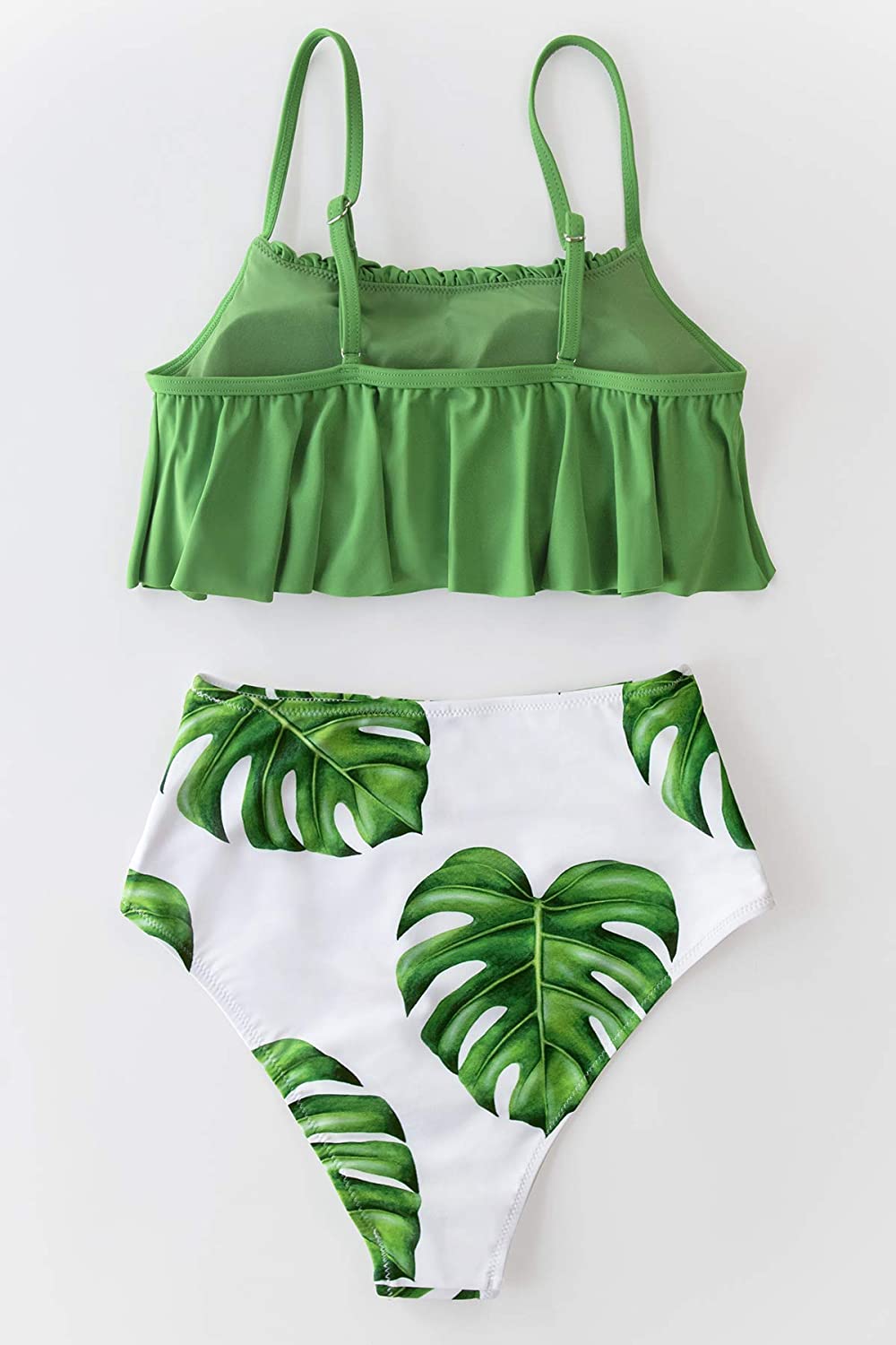 CUPSHE Women's High Waisted Falbala Bikini Set