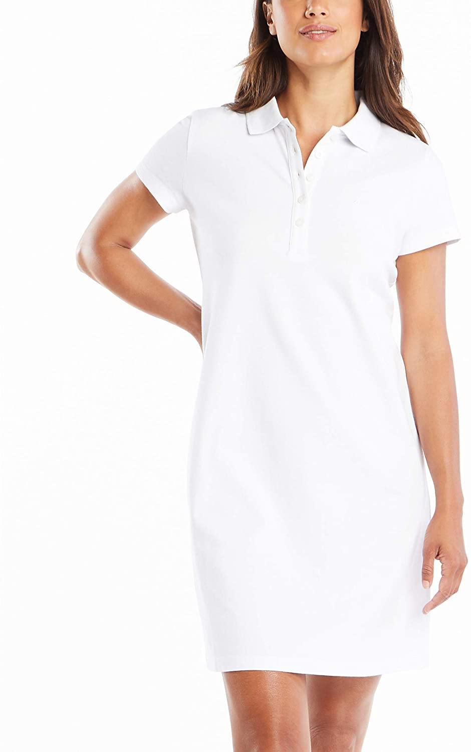 Nautica Women's Easy Classic Short Sleeve Stretch Cotton Polo Dress - JOY2ESpree