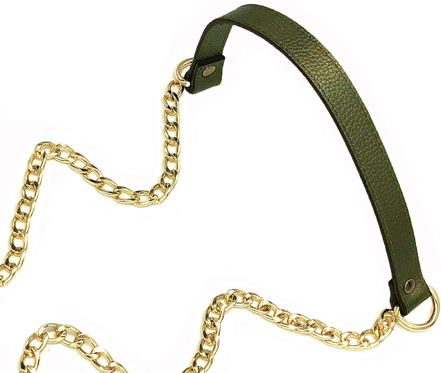 VanEnjoy Replacement Chain & Genuine Leather Shoulder Strap