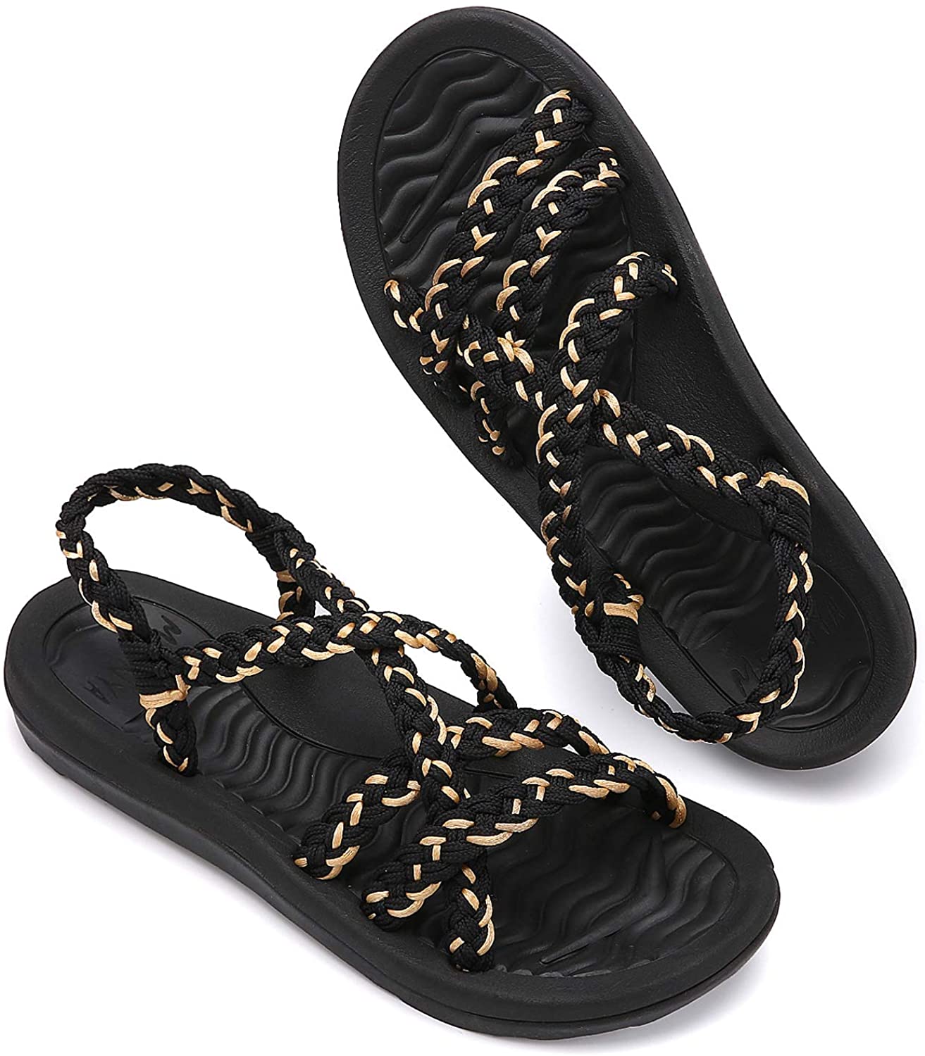 MEGNYA Women's Comfortable Walking Sandals with Arch Support Waterproof for Walking/Hiking/Travel/Wedding/Water Spot/Beach
